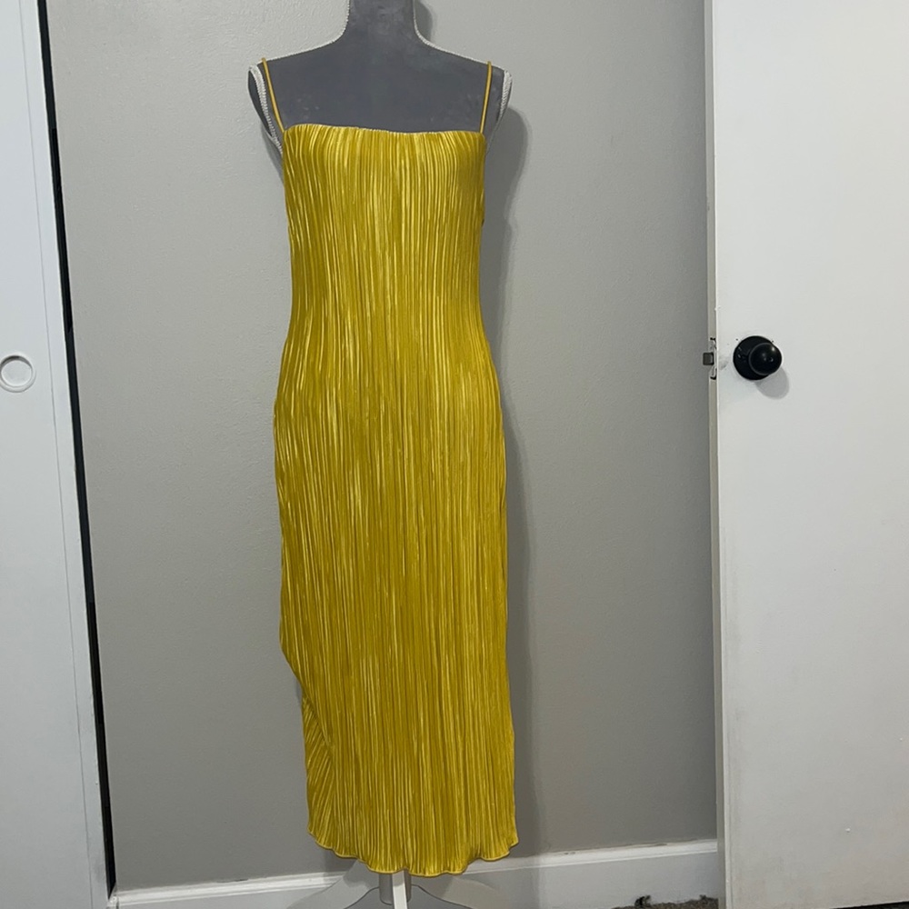 Yellow midi dress